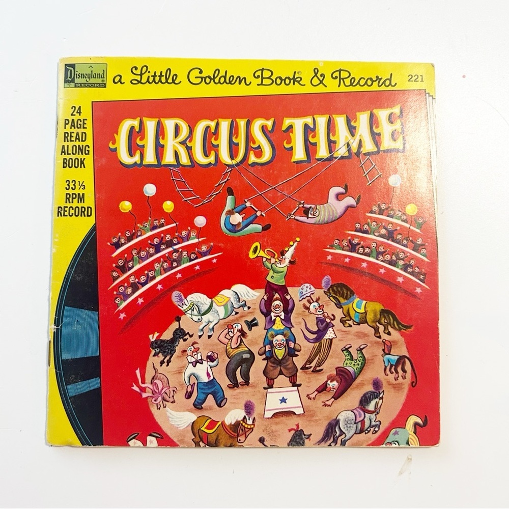 Vintage 1976 Circus Time Picture Book & Vinyl Record 33 1/3 RPM Little Golden